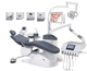 unidad dental con sillón eléctrico / con reposacabezas flexible / con sistema de higiene / con portainstrumentos