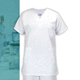 túnica sanitaria unisex / de poliéster / de algodón / blanca