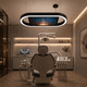 iluminación para sala de operaciones / para clínica dental / para salas de curas / luminaria suspendida ovalada