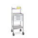 carro médico / para cuidados / de acero inoxidable / de polietileno