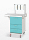 carro de hospital / de emergencia / para aparato / con cajón