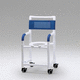 silla de ducha con reposabrazos / con ruedas / con apertura higiénica / con respaldo
