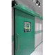 puerta para sala de operaciones / corredera / de acero inoxidable / con paneles de vidrio