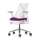 silla de oficina para visita / con reposabrazos / con ruedas / ergonómica