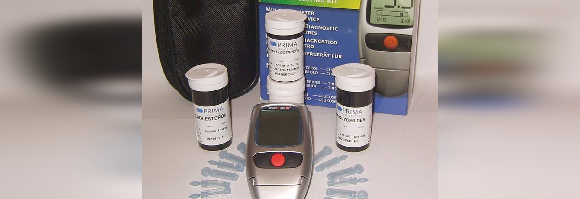 Nuevo: Colesterol, triglicéridos y glucosa del kit de la Uno mismo