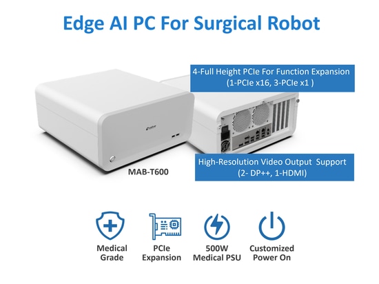 Avalue Healthcare Edge AI PC para robot quirúrgico