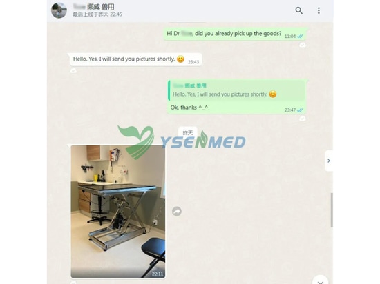 El veterinario noruego está satisfecho con el equipo veterinario de YSENMED.