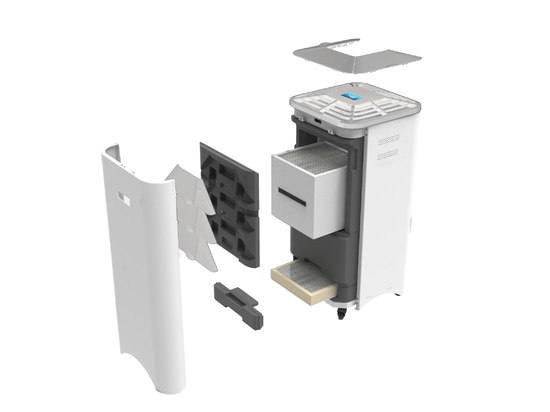 Purificador de aire médico con presión positiva