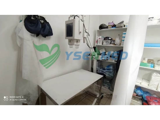 La unidad DR veterinaria portátil YSENMED YSX056-PE VET está funcionando bien en una clínica veterinaria en Rusia.