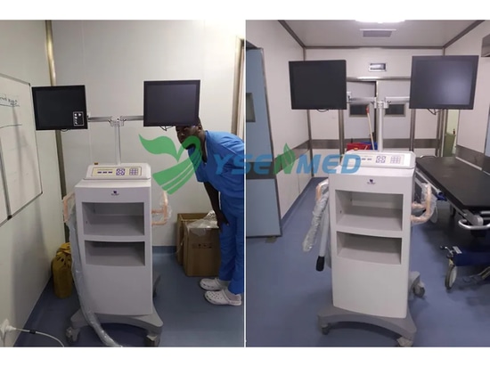 Sistema de rayos X con arco en C YSENMED YSX-C35B de 3,5 kW instalado en un hospital de la República del Congo