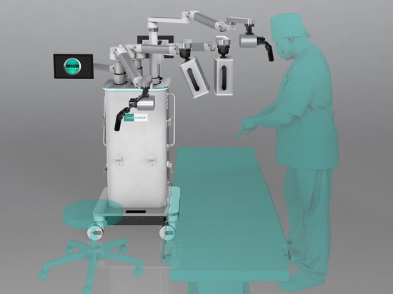 Microscopía 3D digital con arquitectura redundante para neurocirugía y cirugía plástica y reconstructiva de gama media, que permite el trabajo simultáneo de dos cirujanos.