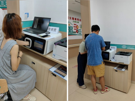 El densitómetro óseo de rayos X de doble energía (DXA) de Mednova ayuda al centro de salud comunitario de Shanghai a detectar la osteoporosis, cuidando la salud de las personas de mediana y avanzad...