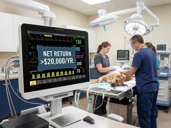 ¿Cómo puede un monitor de pacientes veterinarios aumentar los ingresos de su clínica en 25.000 dólares?