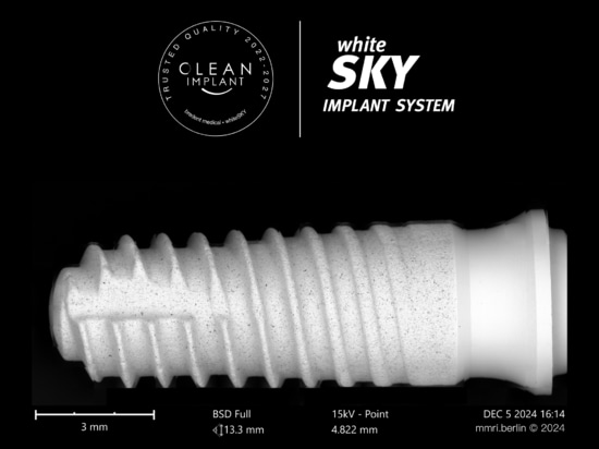 certificado de implante limpio whiteSKY