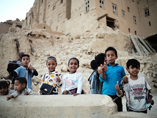Foto de niños en Yemen por Irwan Zahuri