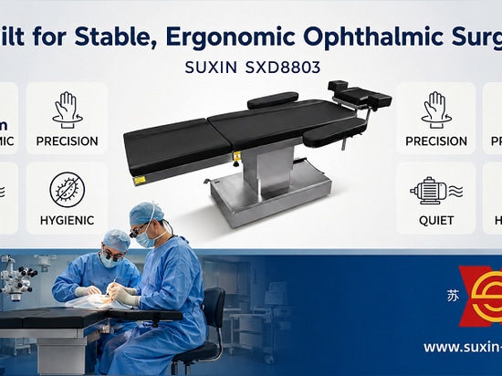 La mesa de operaciones oftálmica eléctrica SUXIN SXD8803 está diseñada para combinar precisión y ergonomía en entornos de microcirugía.