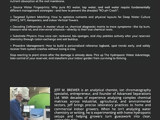 Cuando la química del agua se encuentra con la hidroponía