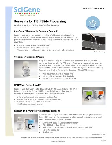 Reagents for FISH Slide Processing