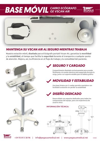 Portable Ultrasound Roll Stands - GE VScan Air