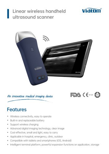 Linear head wireless ultrasound scanner