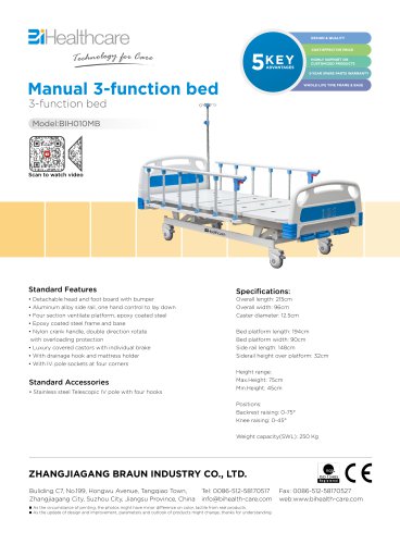 Brochure-Manual 3-function-bed-BIH010MB