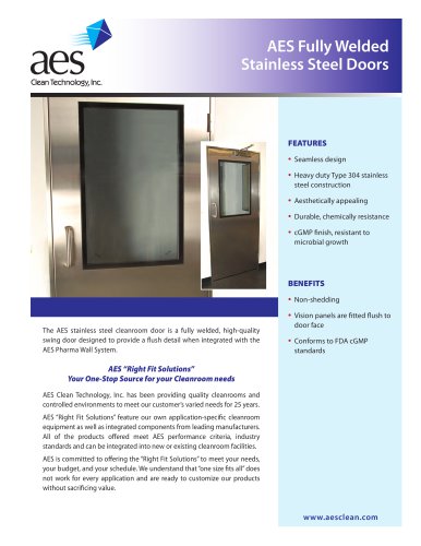 AES Fully Welded Stainless Steel Doors