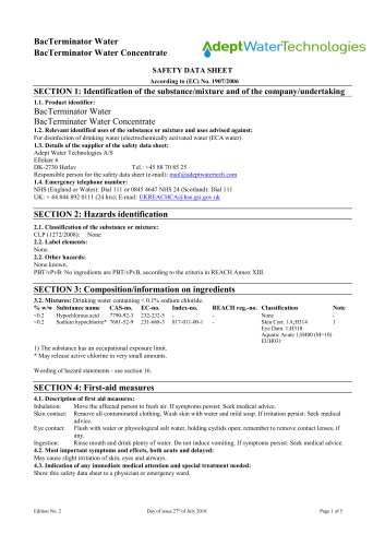 BacTerminator MSDS