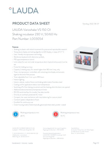 PRODUCT DATA SHEET