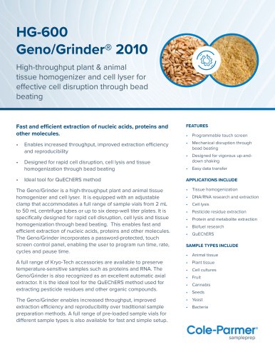 HG-600 GenoGrinder&reg;