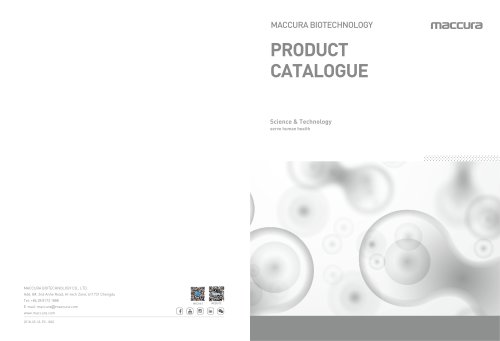 Maccura Profile and Product Catalog