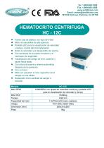 HEMATOCRIT O CENTRIFUGA HC  - 12C - 1