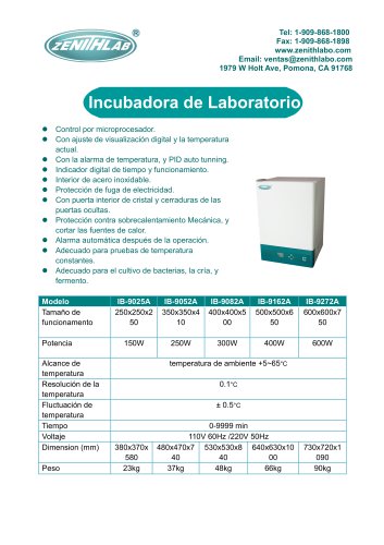 Incubadora de Laboratorio