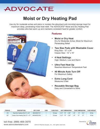 Moist or Dry Heating Pad