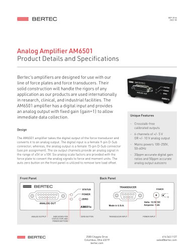 Analog Amplifier AM6501