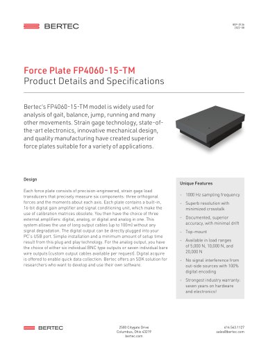 Force Plate FP4060-15-TM