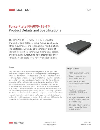 Force Plate FP6090-15-TM