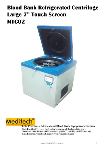 Blood Bank centrifuge