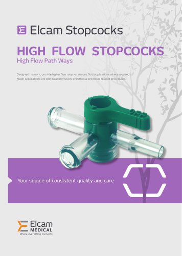 HIGH FLOW STOPCOCKS