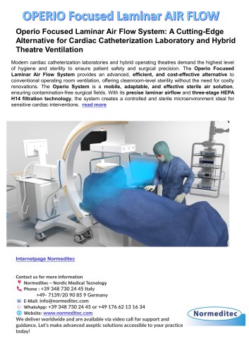 Cardiac Catheterization Laboratory and Hybrid Theatre Ventilation