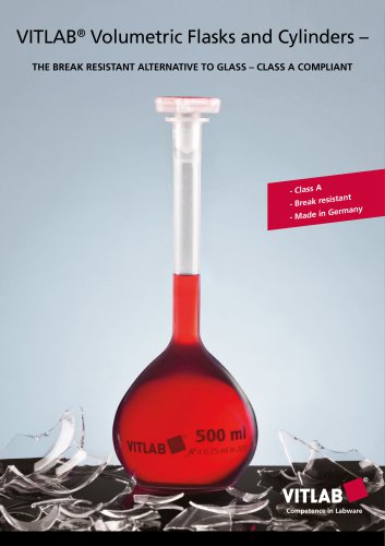 VITLAB&reg; Volumetric Flasks and Cylinders