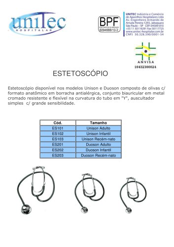 ESTETOSCÓPIO UNISON / DUOSON