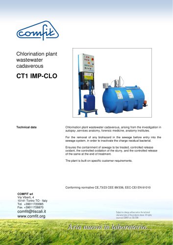 Chlorination plant wastewater cadaverous CT1 IMP-CLO