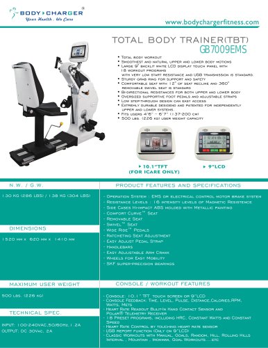 GB7009 9″ LCD TOTAL BODY TRAINER PRO