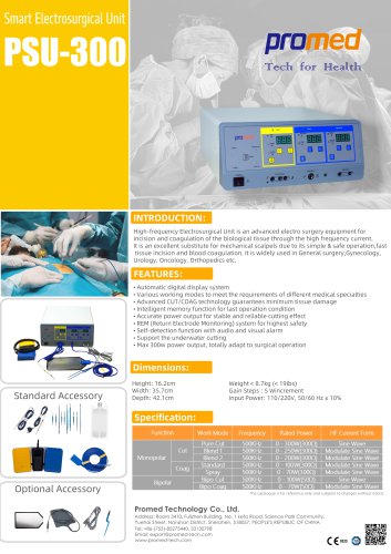 Electrosurgical unit PSU-300
