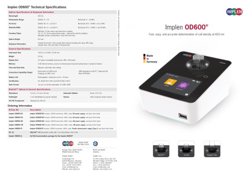Implen OD600&reg;