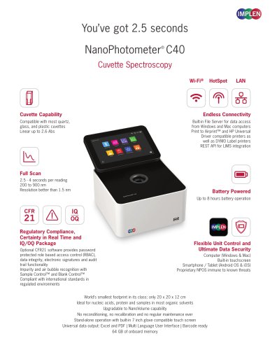 NanoPhotometer&reg; C40
