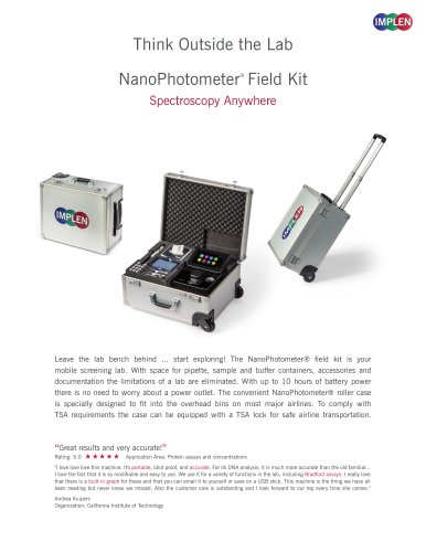 NanoPhotometer&reg; Field Kit