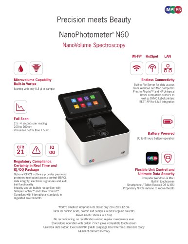 NanoPhotometer&reg; N60