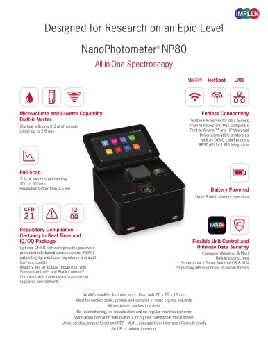 NanoPhotometer&reg; NP80