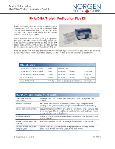 RNA/DNA/Protein Purification Plus Kit